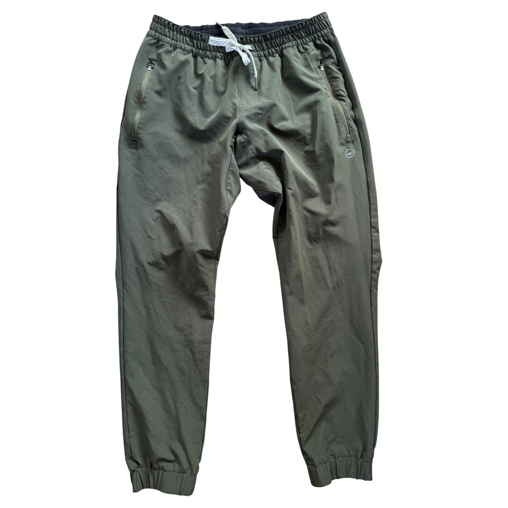 Wowie Mens Nomad Jogger Pants Olive Green Stretch Hiking Travel Size M